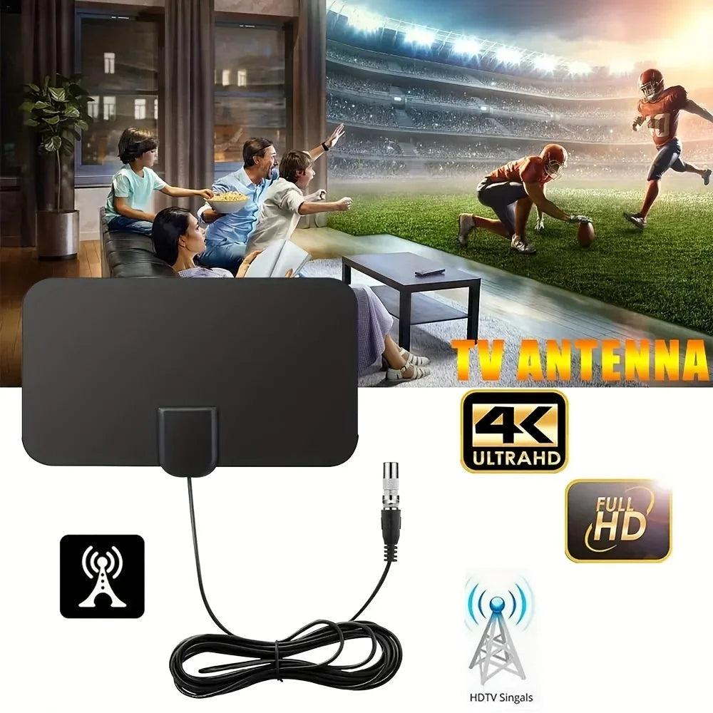 4K Digital TV Antenna for Smart TVs – Indoor HD Signal Booster