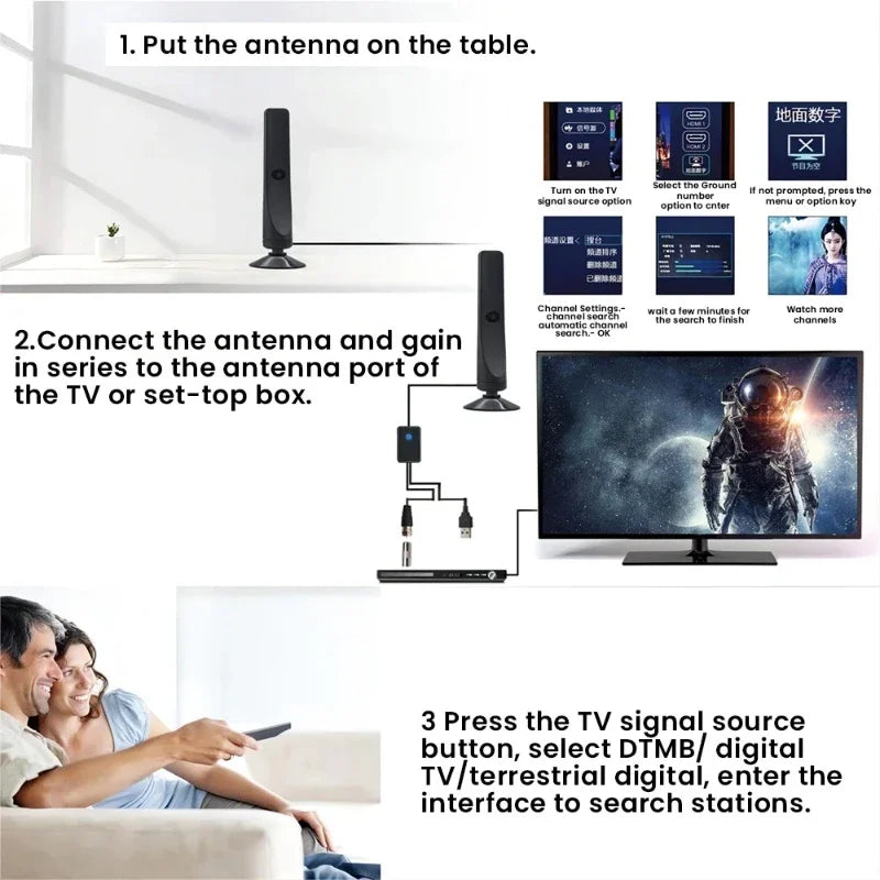 4K Digital TV Signal Booster – Indoor Antenna for Smart TVs