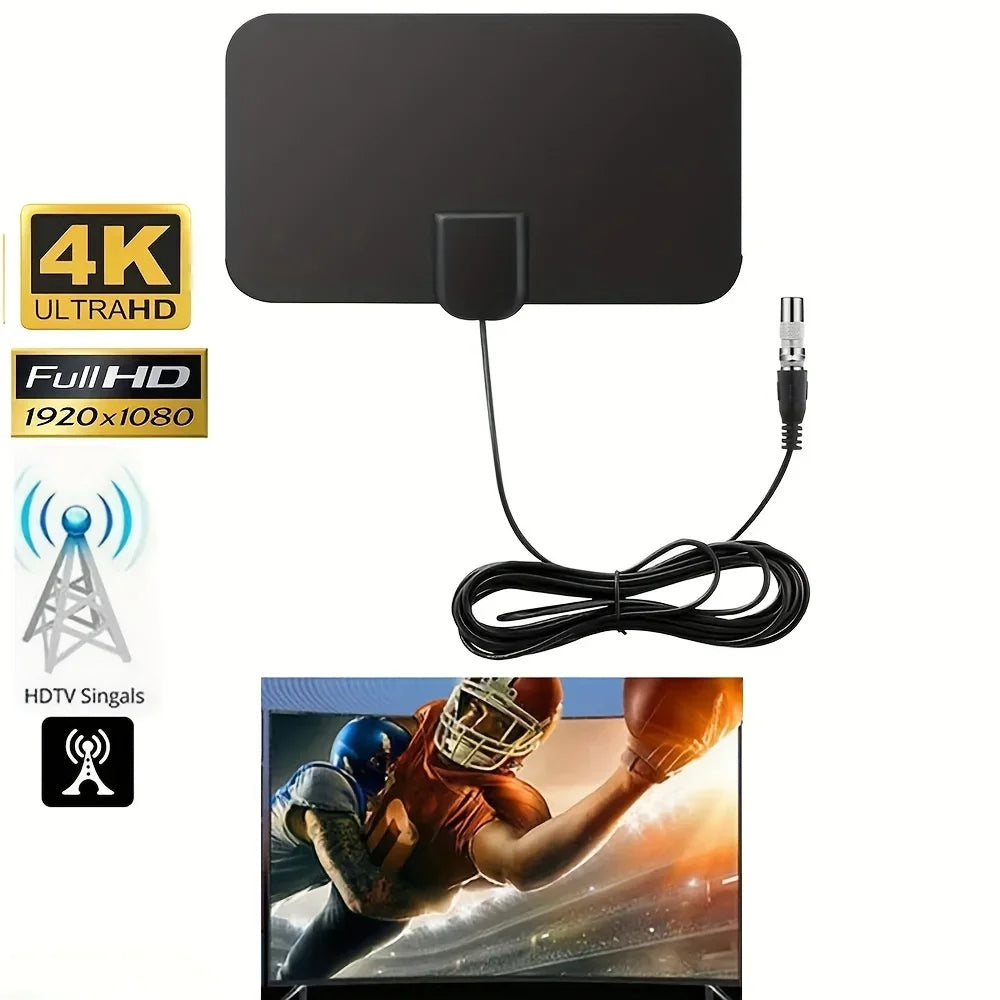 4K Digital TV Antenna for Smart TVs – Indoor HD Signal Booster