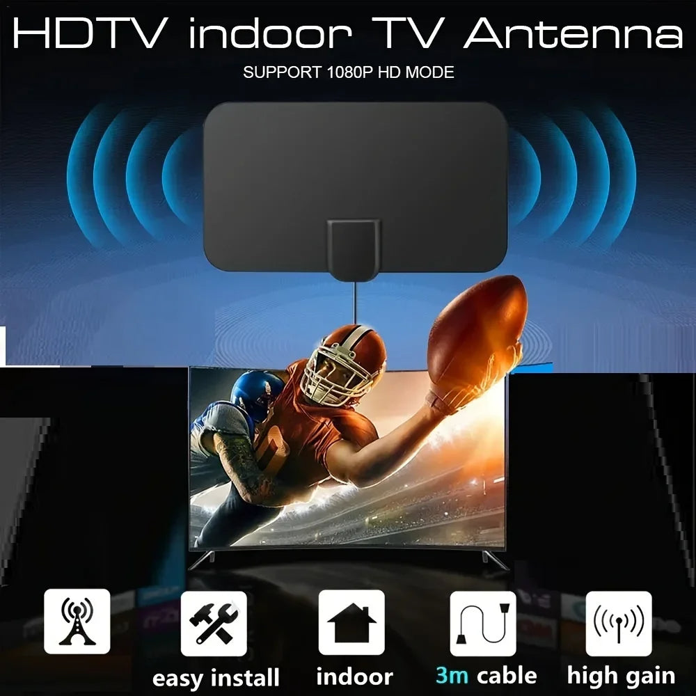 4K Digital TV Antenna for Smart TVs – Indoor HD Signal Booster